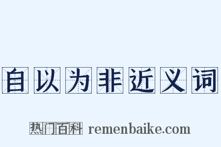 自以为非近义词是什么意思的图片